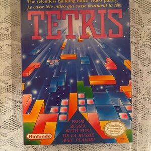 1989 TETRIS NES Nintendo Complete Original Game in Box & Manual (Mint)